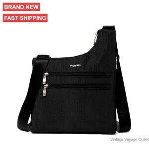 Lightweight RFID Crossbody Bag with Phone Pocket, Adjustable Strap